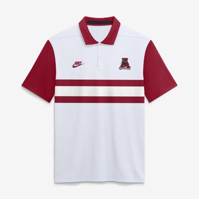 Men's Alabama Crimson Tide NCAA Nike Alabama Tide Legacy Vapor Logo Dri-FIT Polo, White, 2XL