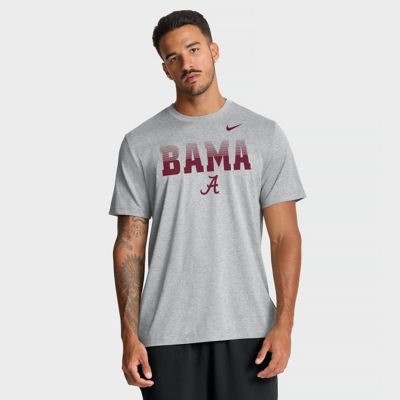 Men's Alabama Crimson Tide NCAA Nike Alabama Tide Primetime Legend Kinetic Mantra Dri-FIT T-Shirt, Gray, Medium