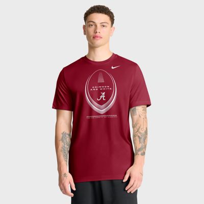 Men's Alabama Crimson Tide NCAA Nike Alabama Tide Primetime Legend Football Icon Dri-FIT T-Shirt, XL