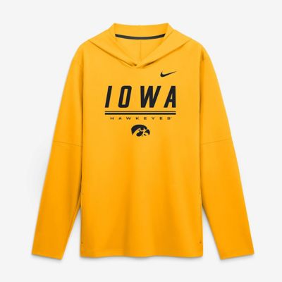 Men's NCAA Nike Iowa Hawkeyes 2026 Sideline Lightweight Long Sleeve Hooded Dri-FIT Top