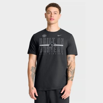 Men's NCAA Nike West Virginia Mountaineers Built on Bravery T-Shirt, Black, XL