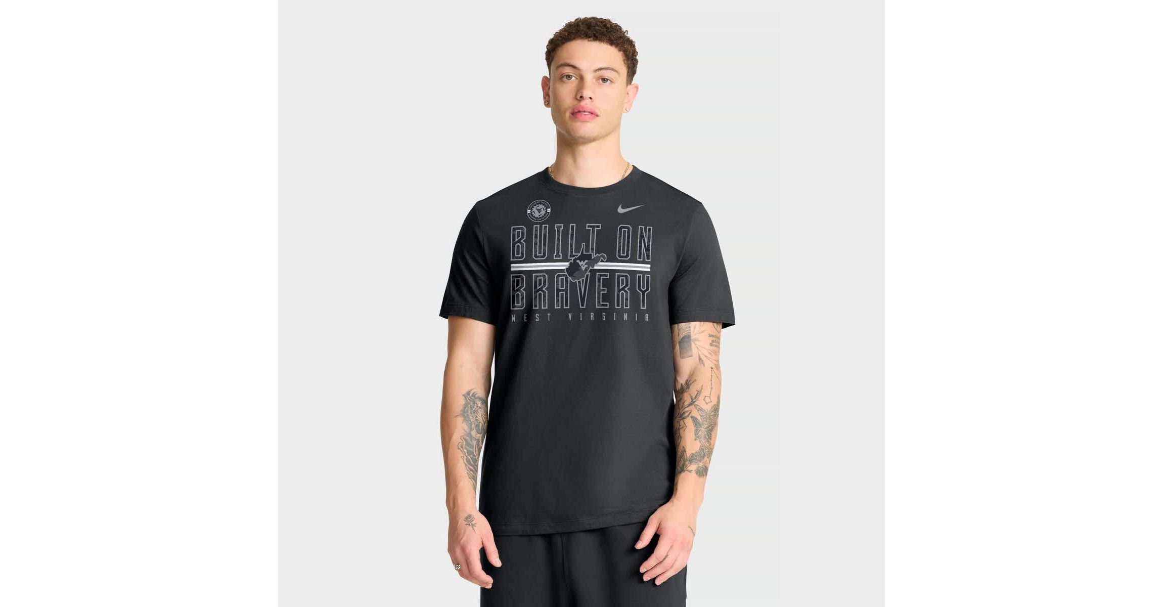 NCAA Nike West Virginia Mountaineers Built on Bravery T-Shirt