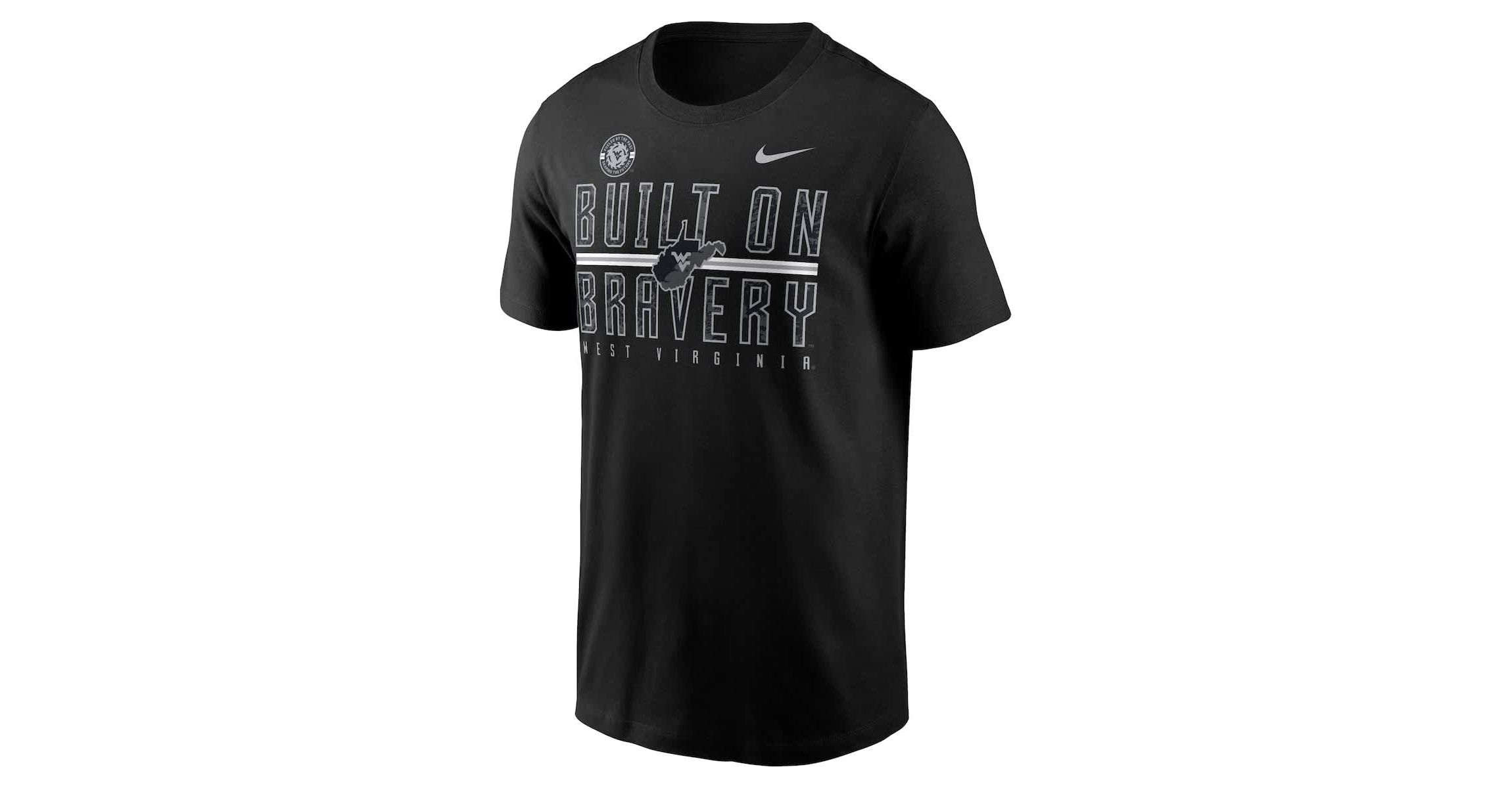 NCAA Nike West Virginia Mountaineers Built on Bravery T-Shirt