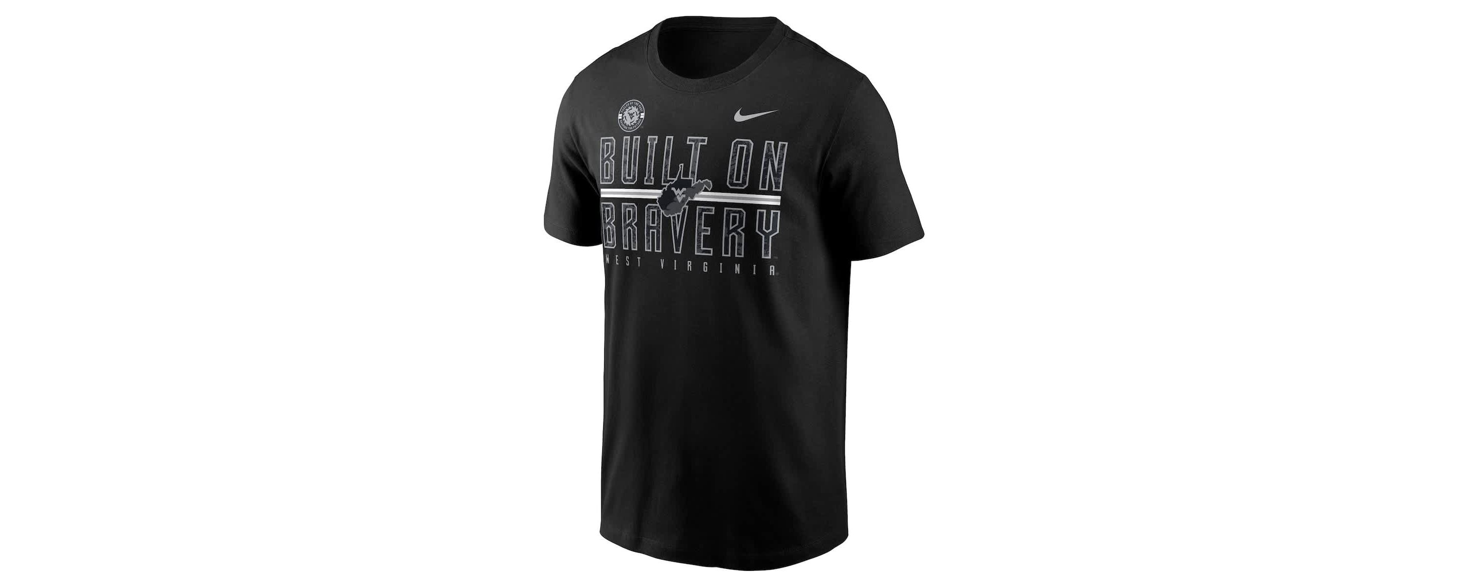 NCAA Nike West Virginia Mountaineers Built on Bravery T-Shirt