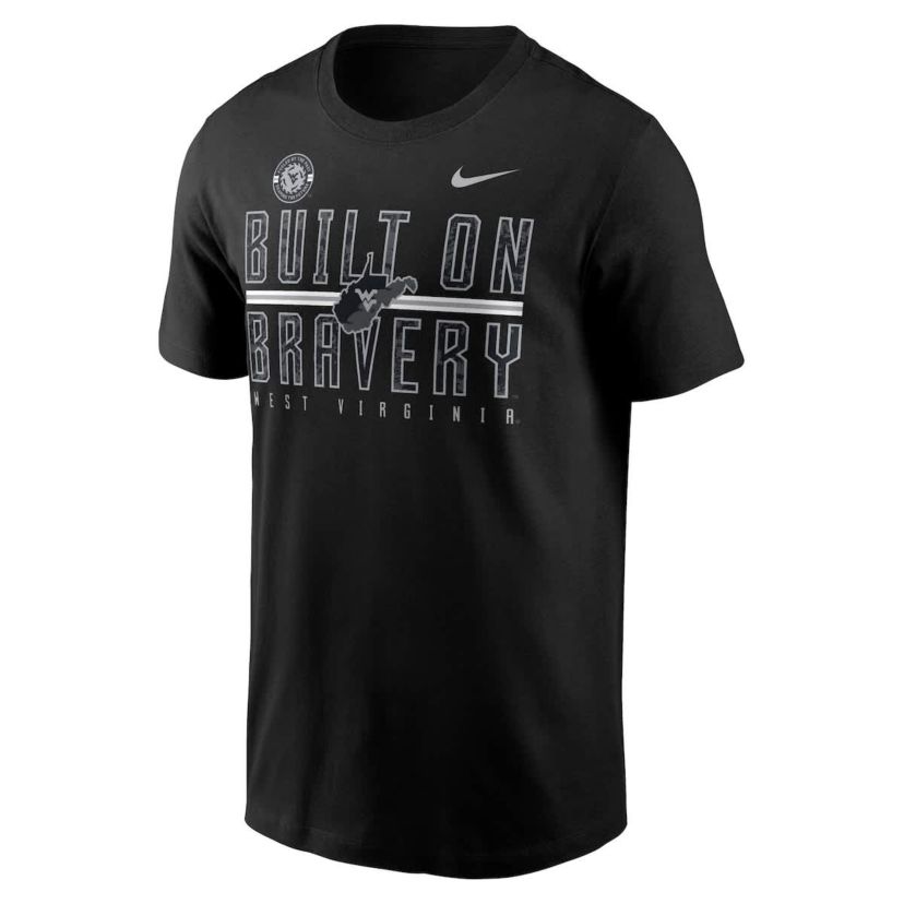 NCAA Nike West Virginia Mountaineers Built on Bravery T-Shirt