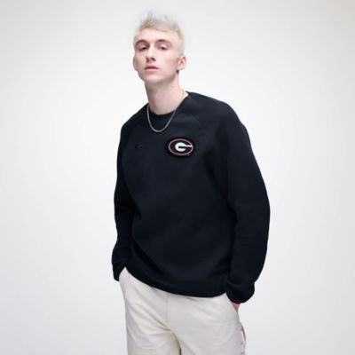 Men's NCAA Nike Georgia Bulldogs Tech Fleece Raglan Sweatshirt