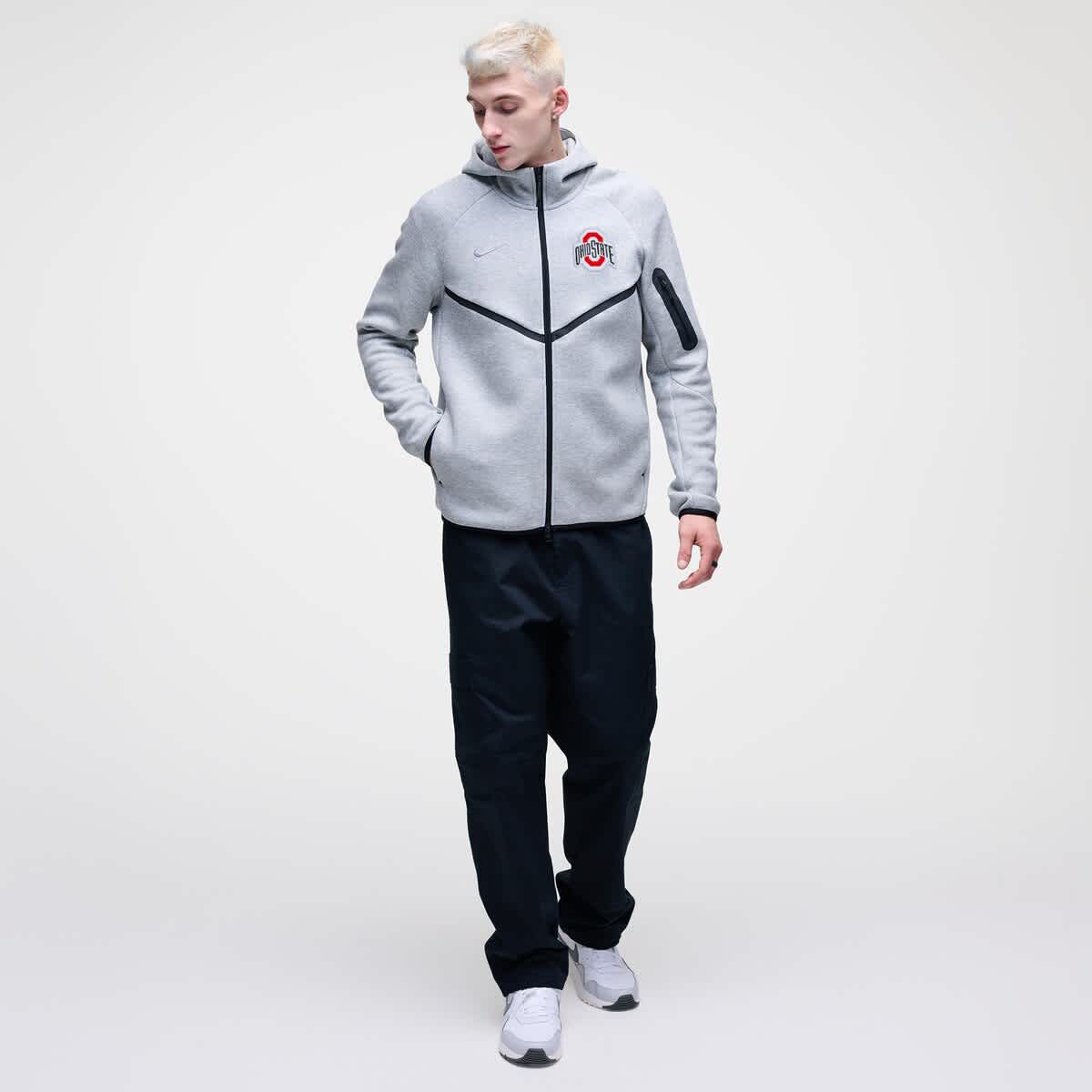 NCAA Nike Ohio State Buckeyes Tech Fleece Full-Zip Windrunner Hoodie