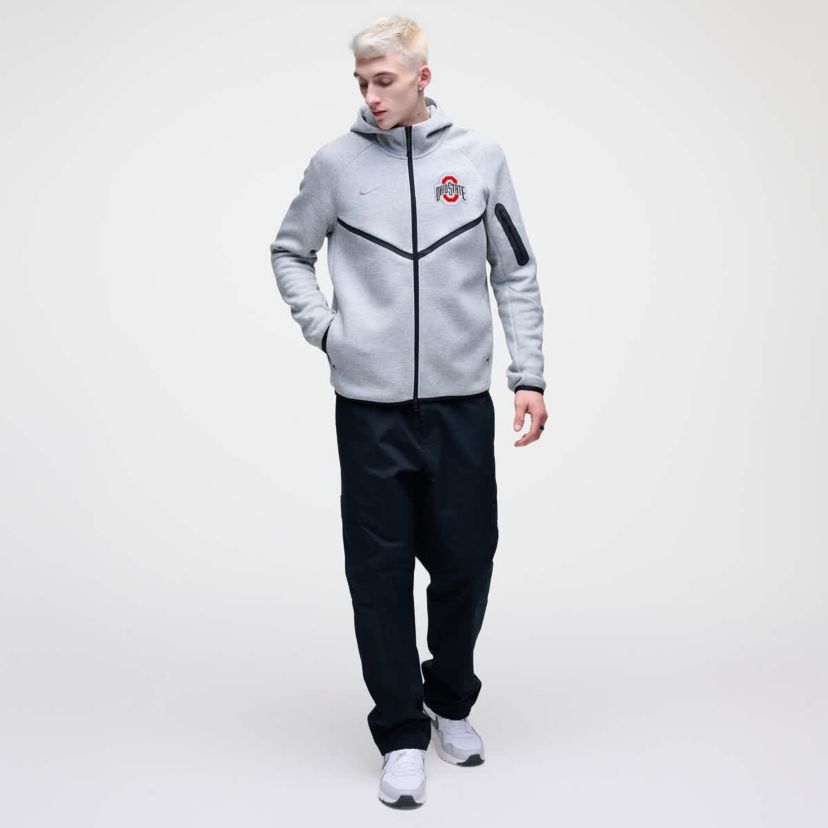 NCAA Nike Ohio State Buckeyes Tech Fleece Full-Zip Windrunner Hoodie