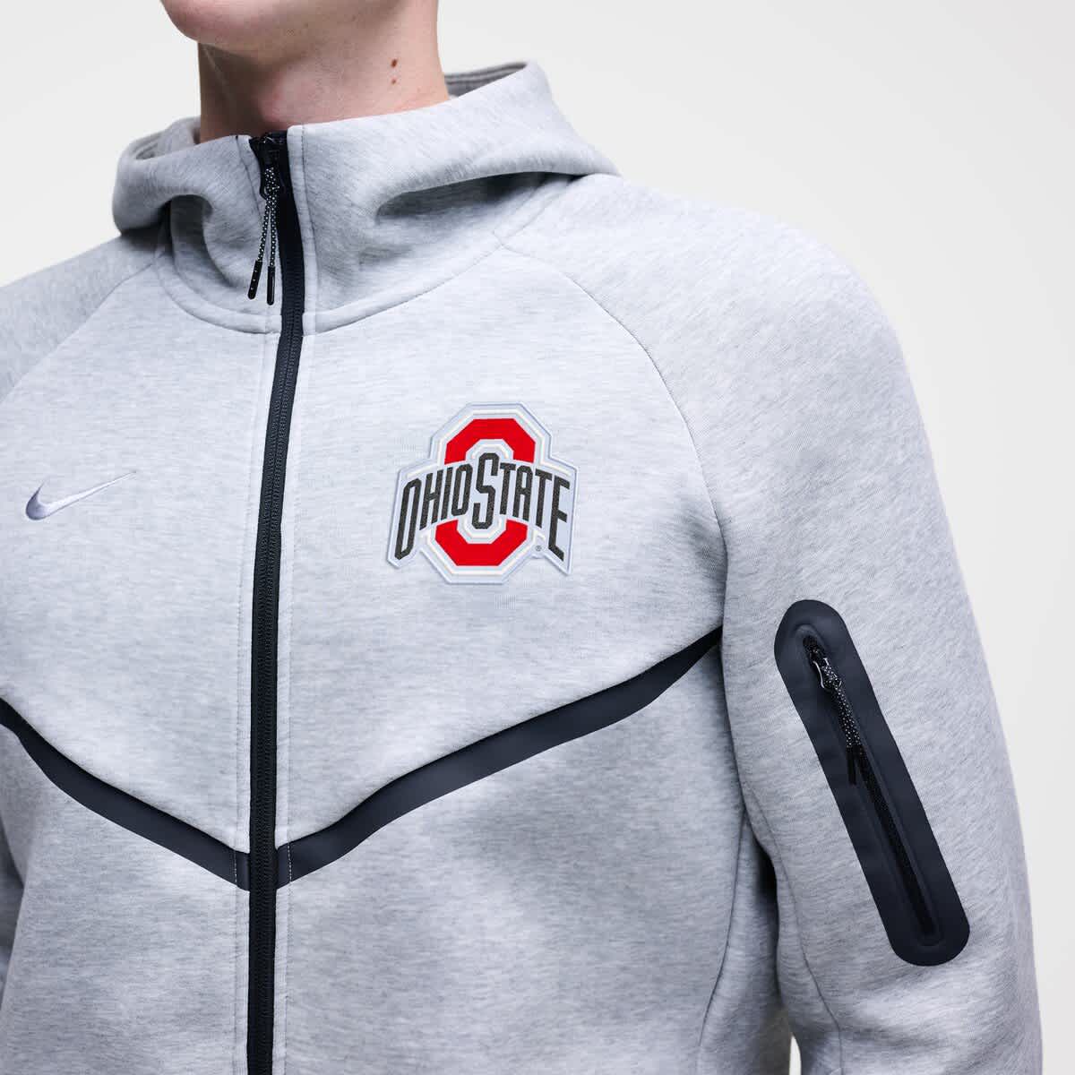NCAA Nike Ohio State Buckeyes Tech Fleece Full-Zip Windrunner Hoodie