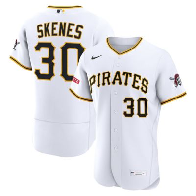 Men's MLB Nike Paul Skenes Pittsburgh Pirates Home Authentic Sponsor Patch Jersey