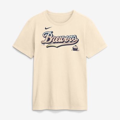 Men's MLB Nike Milwaukee Brewers 2026 City Connect Wordmark T-Shirt, XL
