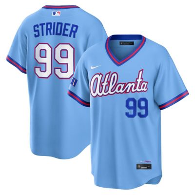 Men's MLB Nike Spencer Strider Powder Atlanta Braves 2026 City Connect Stadium Jersey