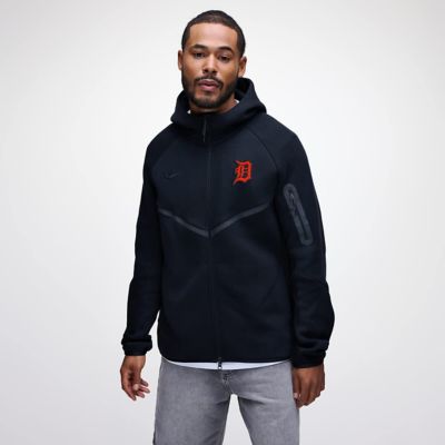 Men's MLB Nike Detroit Tigers Tech Fleece Windrunner Full-Zip Hoodie Jacket