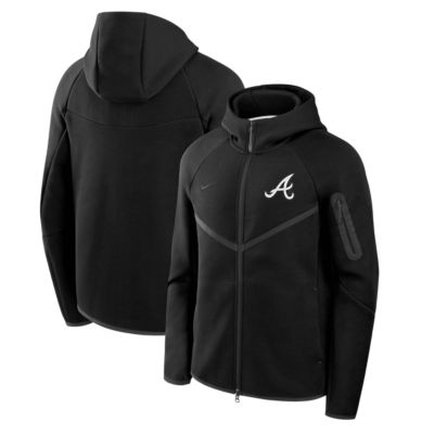 Men's MLB Nike Atlanta Braves Tech Fleece Windrunner Full-Zip Hoodie Jacket