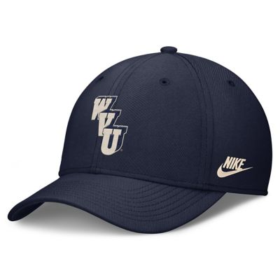Men's NCAA Nike West Virginia Mountaineers Dri-FIT Vintage Rise Swooshflex Flex Hat