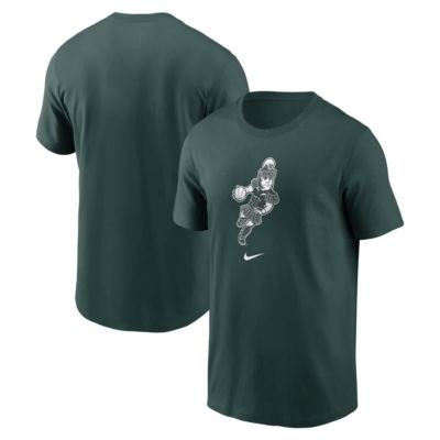 Men's NCAA Nike Michigan State Spartans Basketball Sparty Sport T-Shirt, Green, Medium