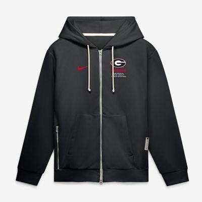 Men's NCAA Nike Georgia Bulldogs 2026 Sideline Standard Issue Dri-FIT Full-Zip Hoodie, Black, 2XL