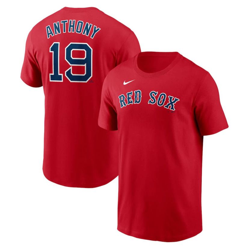Boston Red Sox MLB Nike Roman Anthony Boston Sox Fuse Name & Number T-Shirt