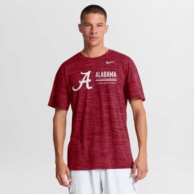 Men's Alabama Crimson Tide NCAA Nike Alabama Tide Sideline Velocity Dri-FIT T-Shirt