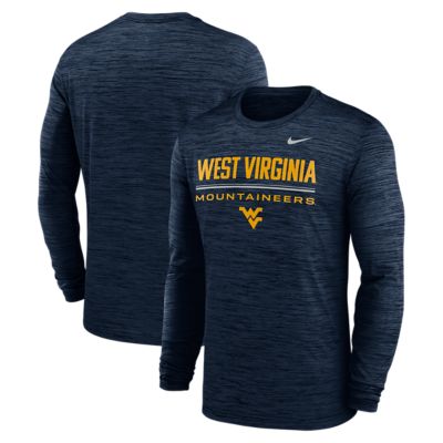 Men's NCAA Nike West Virginia Mountaineers Sideline Velocity Dri-FIT Long Sleeve T-Shirt