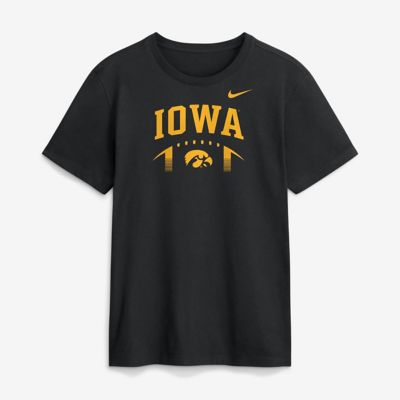 Men's NCAA Nike Iowa Hawkeyes Primetime Football Icon T-Shirt, Black, 2XL