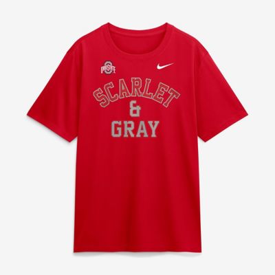 Men's NCAA Nike Ohio State Buckeyes Primetime Arch Mantra Legend Dri-FIT T-Shirt