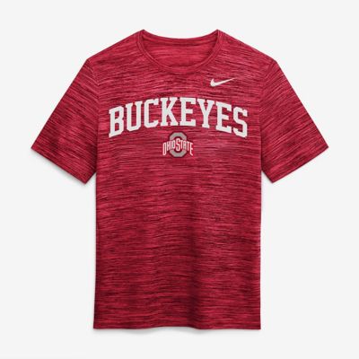 Men's NCAA Nike Ohio State Buckeyes Primetime Arch Logo Velocity Dri-FIT T-Shirt