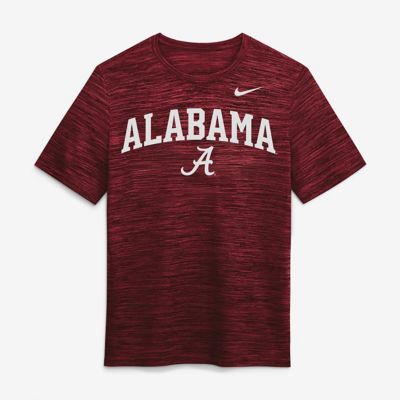 Men's Alabama Crimson Tide NCAA Nike Alabama Tide Primetime Arch Logo Velocity Dri-FIT T-Shirt, Large