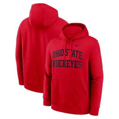 Men's NCAA Nike Ohio State Buckeyes Primetime Arched Club Fleece Pullover Hoodie, 2XL