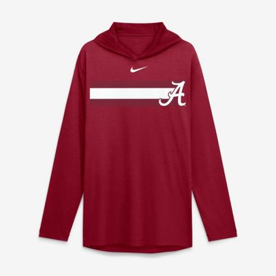 Men's Alabama Crimson Tide NCAA Nike Alabama Tide Primetime Pattern Tri-Blend Dri-FIT Long Sleeve Hooded T-Shirt, 3XL