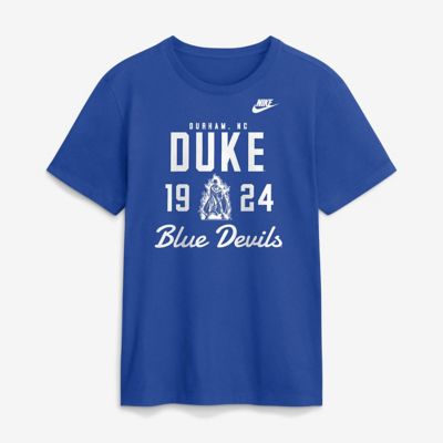 Men's Duke Blue Devils NCAA Nike Duke Devils Legacy Stacked Established T-Shirt, 2XL