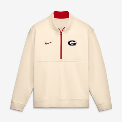 Men's NCAA Nike Georgia Bulldogs Primetime Club Fleece Half-Zip Pullover