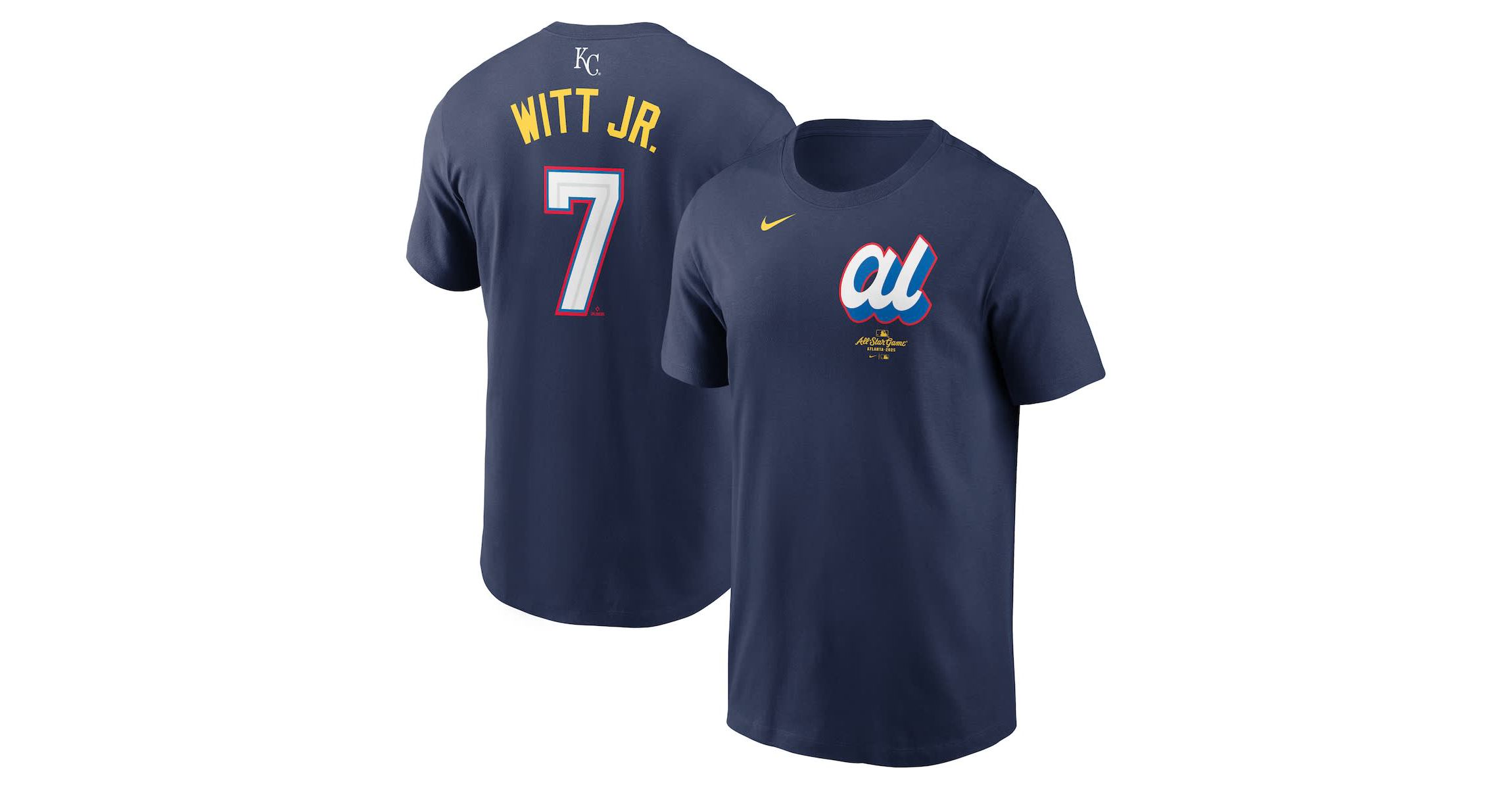 Multi-Team MLB Nike Bobby Witt Jr. American League 2025 All-Star Edition Name & Number T-Shirt