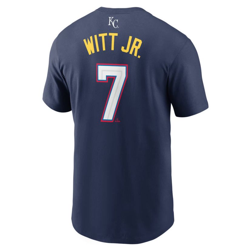 Multi-Team MLB Nike Bobby Witt Jr. American League 2025 All-Star Edition Name & Number T-Shirt