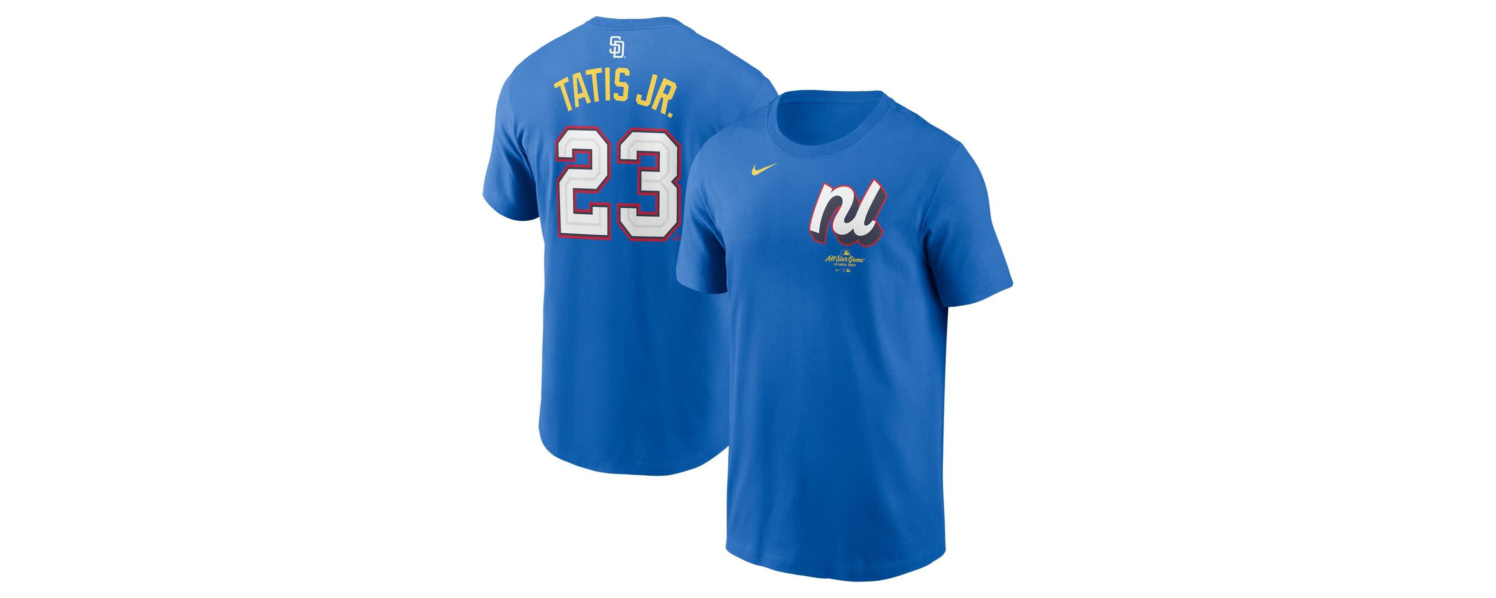 Multi-Team MLB Nike Fernando Tatis Jr. National League 2025 All-Star Edition Name & Number T-Shirt
