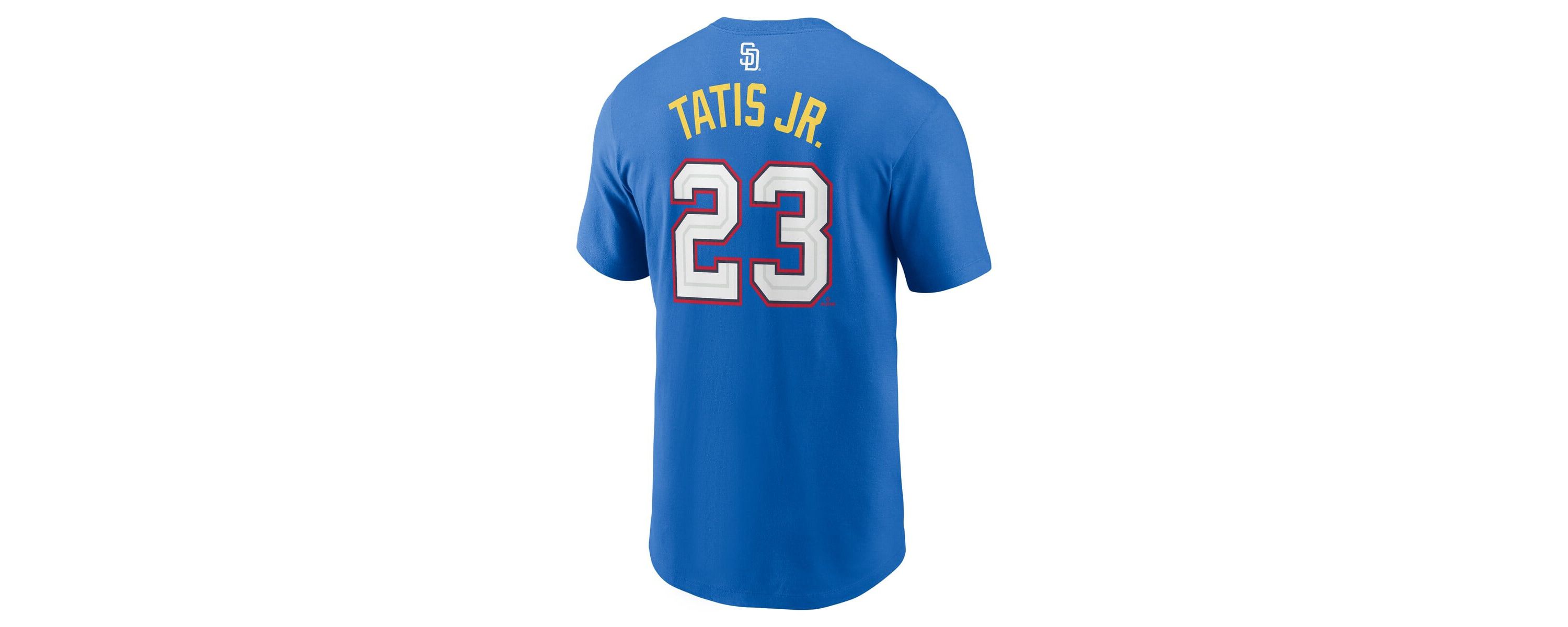Multi-Team MLB Nike Fernando Tatis Jr. National League 2025 All-Star Edition Name & Number T-Shirt
