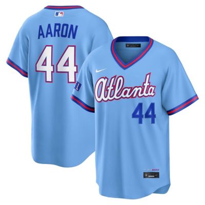 Men's MLB Nike Hank Aaron Powder Atlanta Braves 2026 City Connect Stadium Jersey