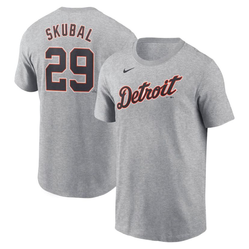 MLB Nike Tarik Skubal Detroit Tigers Fuse Name & Number T-Shirt