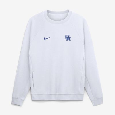 Men's NCAA Nike Kentucky Wildcats Premium Performance Raglan Dri-FIT Sweatshirt, White, Large
