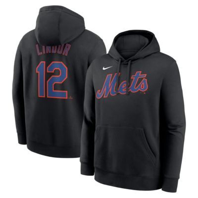 Men's MLB Nike Francisco Lindor New York Mets Player Name & Number Club Pullover Hoodie