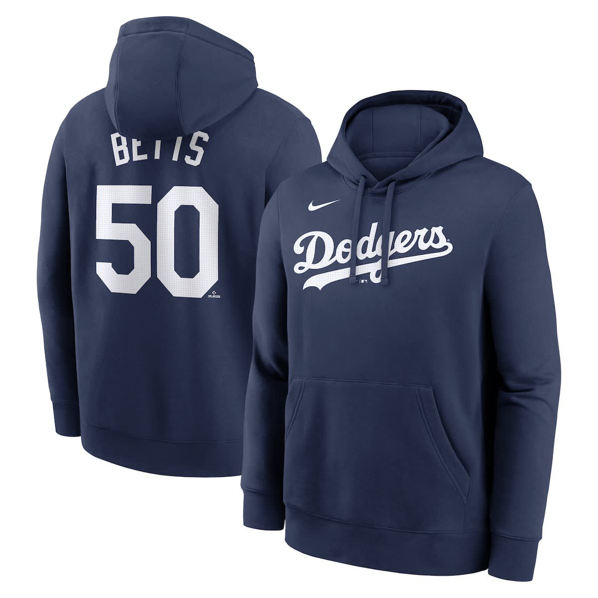 MLB Nike Mookie Betts Los Angeles Dodgers Player Name & Number Club Pullover Hoodie