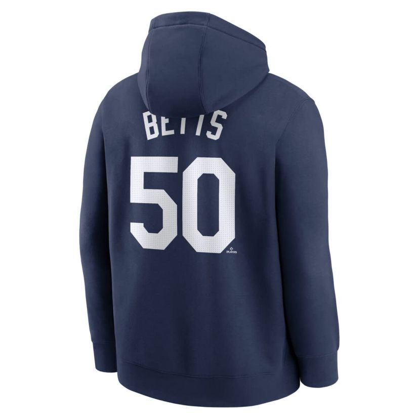 MLB Nike Mookie Betts Los Angeles Dodgers Player Name & Number Club Pullover Hoodie