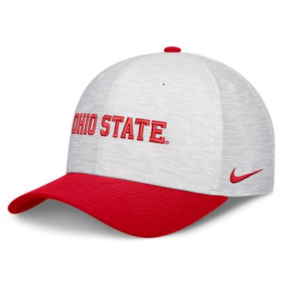NCAA Unisex Nike White/Scarlet Ohio State Buckeyes Primetime Rise Adjustable Hat