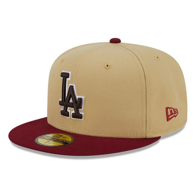 MLB Vegas Gold/Cardinal Los Angeles Dodgers 59FIFTY Fitted Hat