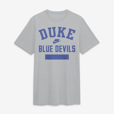 Men's Duke Blue Devils NCAA Nike Duke Devils Arch Wordmark Legacy Tri-Blend T-Shirt, Gray, 2XL