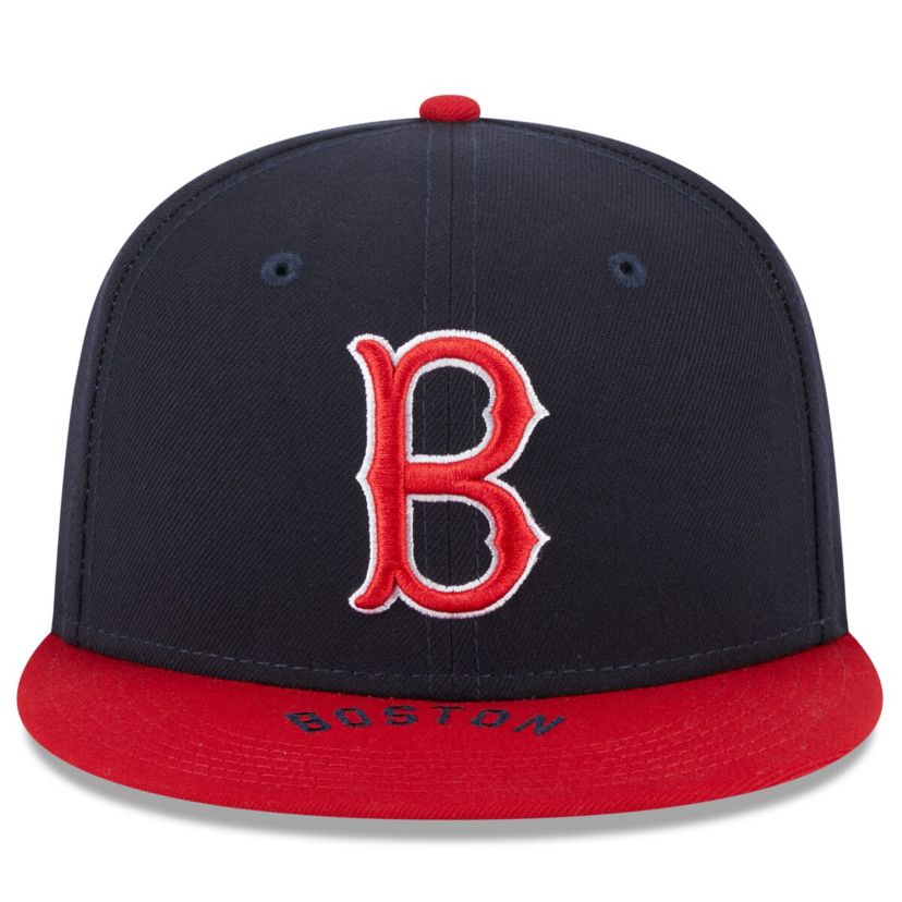 Boston Red Sox MLB Navy/Red Boston Sox On Deck 59FIFTY Fitted Hat