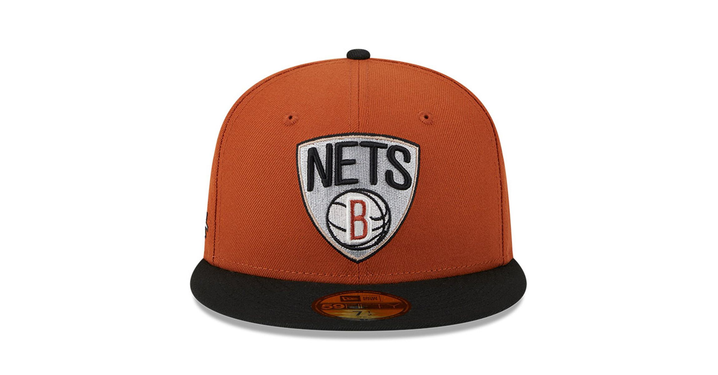 NBA Rust/Black Brooklyn Nets Two-Tone 59FIFTY Fitted Hat