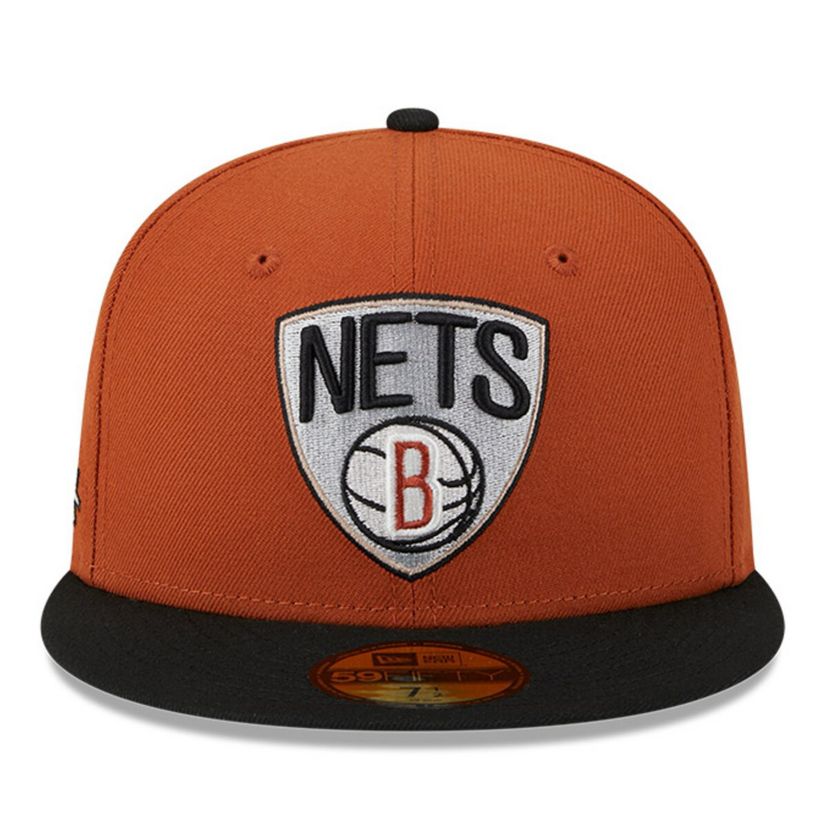 NBA Rust/Black Brooklyn Nets Two-Tone 59FIFTY Fitted Hat
