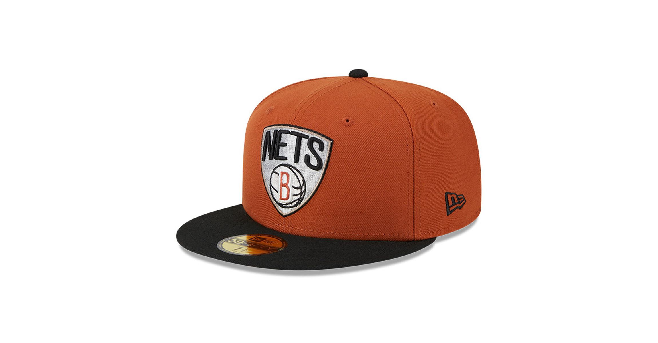 NBA Rust/Black Brooklyn Nets Two-Tone 59FIFTY Fitted Hat