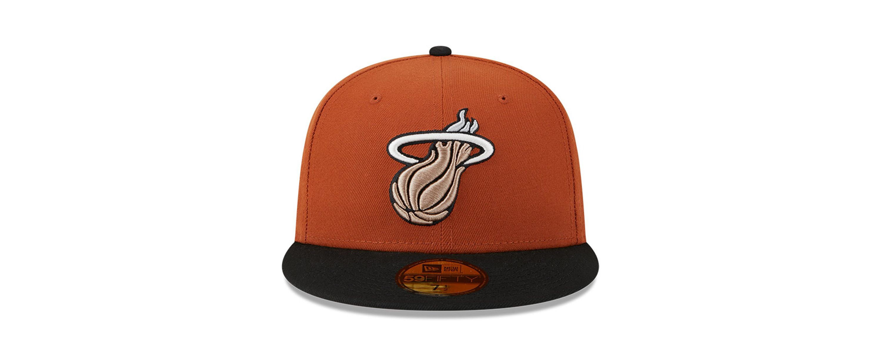 NBA Rust/Black Miami Heat Two-Tone 59FIFTY Fitted Hat